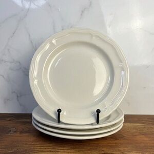 Set Of 4 Thomson Pottery China Bianca White Salad Bread Plate No Chips